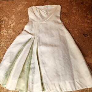 Dagg & Stacey Strapless Linen-Blend Summer Dress